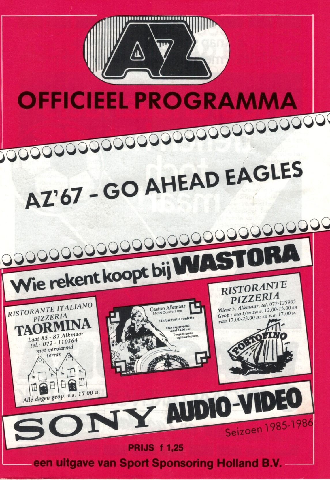 AZ Programma 9-nov-1985 GA Eagles thuis